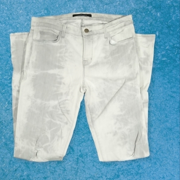 J Brand Mid-rise Fame Tie Died Distressed Jeans - Picture 4 of 8
